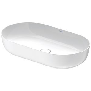 Opzetwastafel 700mm LUV geslepen zonder overloop zonder kraanvlak wit/wit zijdemat