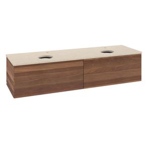 Wastafelonderkast Antao 1600x360x500mm Warm Walnut L39153HM