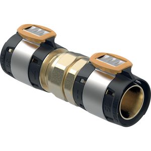 3-del. koppeling FLOWFIT pers 50x50mm brons