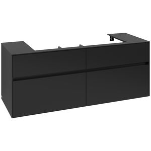 Wastafelonderkast Collaro 1400x548x500mm Volcano Black C09200VL
