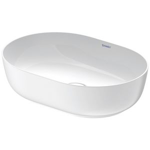 Opzetwastafel 500mm LUV geslepen zonder overloop zonder kraanvlak wit/wit zijdemat