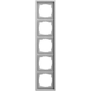 Afdekraam 5-voudig Gira F100 gris m(gel.)