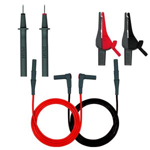 Veiligheidsset meetsnoeren rood/zwart, 4 mm