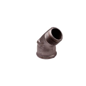 Knie 45° malleabel gietijzer verzinkt nr.121 1.1/2" bn.xbt.