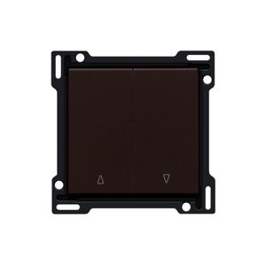 Afwerkingsset 2-voudige rolluikdrukknop dark brown