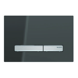 Bedieningsplaat 2-toets Sigma SQUARE 2-toets afdekplaat: rookglas toetsen+bevestigingsplaat: chroom