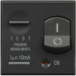 Aardlekautomaat 6A 1P + N 1.5kA 2 modulen antraciet Axolute