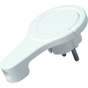 Stekker RA kunststof CEE 7/VII haaks vlak arctic wit VVE=3