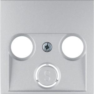 Afdek. antennecontactdoos 2 uitsparingen berker S.1/B.3/B.7 alulook