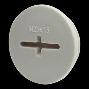 Blindstop kunststof M25x1,5 glasvezelversterkt, grijs (EVSG25LG) VVE=100