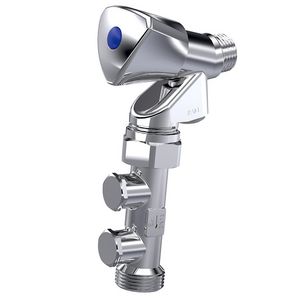 Wasmach.kraan 1/2"bt. RAM knop chroom + losse keerklep (EA)