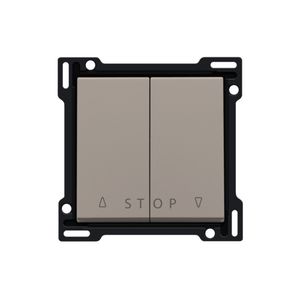 Afwerkingsset 2-voudige rolluikdrukknop elek.sturing bronze