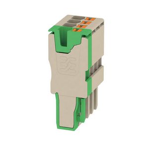 Plug (terminal) d.beige groen 2.5mm² 24A 800V VVE=25