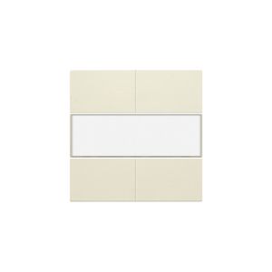 Afwerkingsset 4-voudige pot.vrij knop 24V tekstveld cream