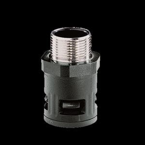 Kunststof connector metrisch metaal  schroefdr M32 zwart VVE=25