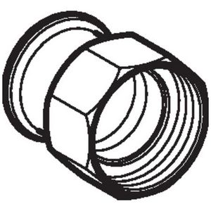 2-del. koppeling vlak MAPRESS RVS siliconenvrij (LABS-vrij) 15x wartel 3/4" (wartel RVS