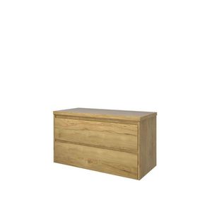 Set Proline Top afdekplaat en onderkast symmetrisch Ideal oak 100x46cm