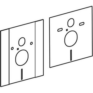 Geluidisolatieset voor afdekplaat hoog laag element