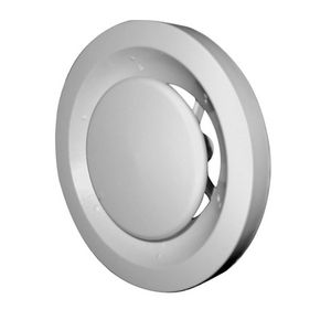 Vent Basic toevoer en afvoer rond vent. kunststof wit 125mm