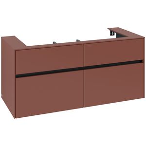 Wastafelonderkast Collaro 1200x548x500mm Wine Red C091B0AH