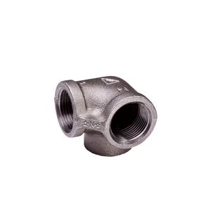 Knie m/zijspruit nr.221 3/8" bn. malleabel gietijzer zwart VVE=10