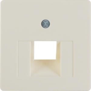 Centraalplaat v RJ-datacontactdoos 1-v wit glans