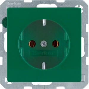 Wandcontactdoos RA schroef berker Q.1/Q.3/Q.7 groen