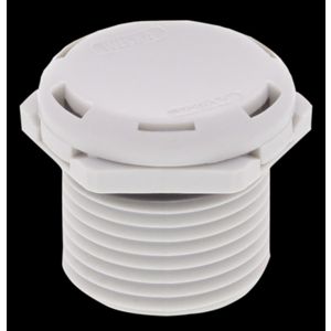 Drukvereffeningscomponent kunststof, lange tap, High Flow, M20x1,5 zwart (EVPS-L20HFBK) VVE=10