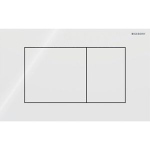Bedieningsplaat 2-toets Sigma40 SQUARE glas wit 115.629.SI.1