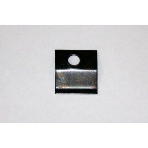 Glasbevestiging (20mm breed) zwart gelakt 4 stuks