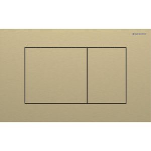 Bedieningsplaat 2-toets Sigma40 SQUARE geborsteld messing 115.629.QF.1