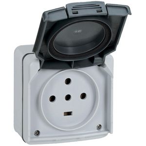 Plexo contactdoos IP55 IK08 3-polig + A + N 400V Plexo VVE=5