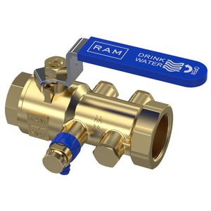Terugstroombeveiliging TBE-EA met kogelkraan en aftapper 1" x 1"bi.