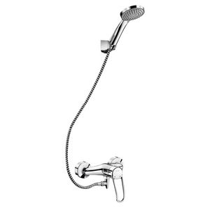 Doucheset met leegloop + 2539 mechanische mengkraan S/C-kop