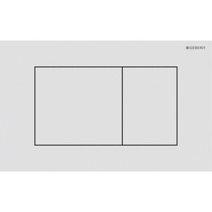 Bedieningsplaat 2-toets Sigma40 SQUARE matwit easy-to-clean