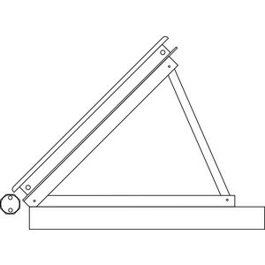 Zonnecollector-set alu./koper (10st.) platdakframe incl. betonblokken horizontaal hoek 20-30° incl. terugloopsysteem