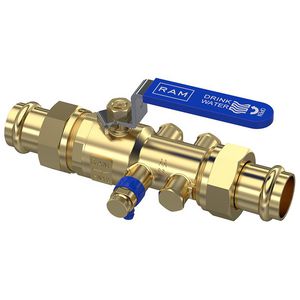 Terugstroombev. EA met kogel +aftap 28mm Profipress k