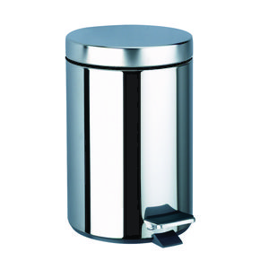 Pedaalemmer rond 5L RVS glanzend gepolijst