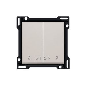 Afwerkingsset 2-voudige rolluikdrukknop elek.sturing l.grey