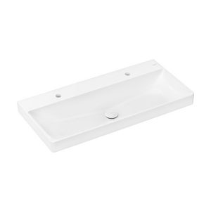 Opzetwastafel 1000x480mm 2 kraangaten zonder overloop SmartClean wit Xelu Q