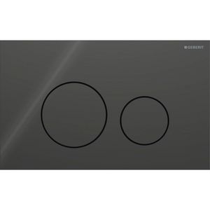 Bedieningsplaat 2-toets Sigma40 ROUND glas zwart 115.628.SJ.1