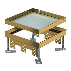 Vierkante cassette Blinddeksel 243x243x100 Messing