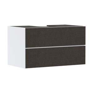 Badmeubel Xevolos E mat wit 980/550 2L inbouwwastafel TDG