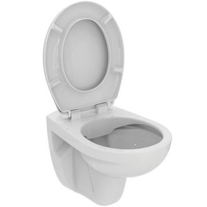 Wandcloset combipack EUROVIT 525mm randloos diepspoel wit Eurovit incl. zitting softclose