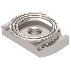 Glijmoer met veer profielrail MS4121/4141 M8 rvs VVE=50