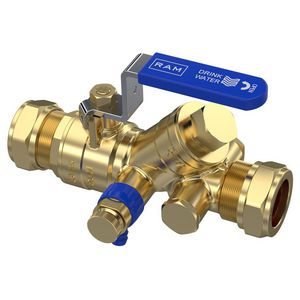 Terugstroombeveiligingseenheid TBE-EA 22mm knel EASY SERVICE blauwe hendel