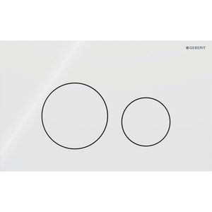 Bedieningsplaat 2-toets Sigma40 ROUND glas wit 115.628.SI.1