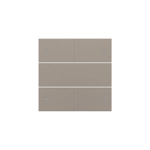 Afwerkingsset 4-voudige pot.vrij knop 24V Led bronze