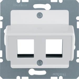 Centraalplaat dubbele module Reichle&DeMassari polar wit glans