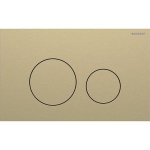 Bedieningsplaat 2-toets SIGMA40 ROUND geborsteld messingkleurig easy-to-clean